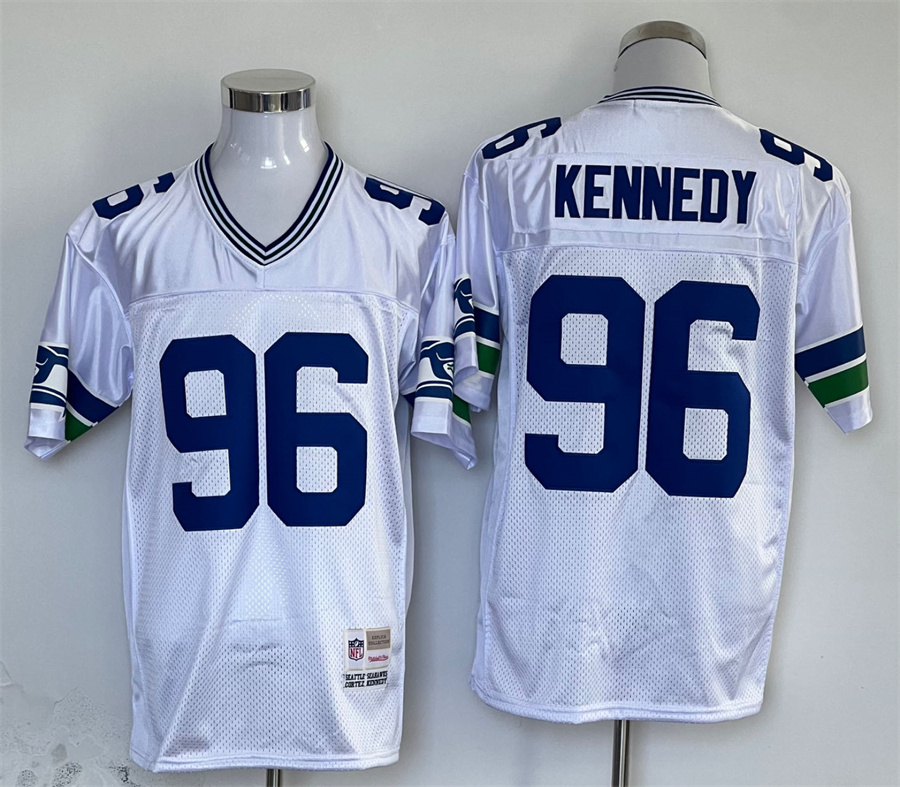 Men's Seattle Seahawks Cortez Kennedy Mitchell & Ness White Legacy Jersey